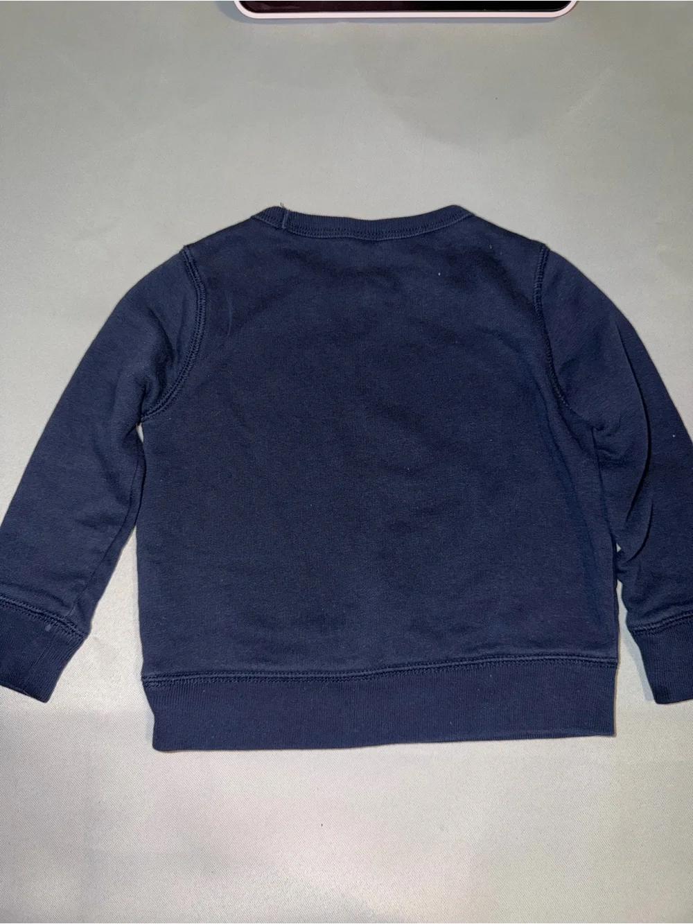 GAP toddler girl Navy Crewneck Sweatshirt with Lilac Logo